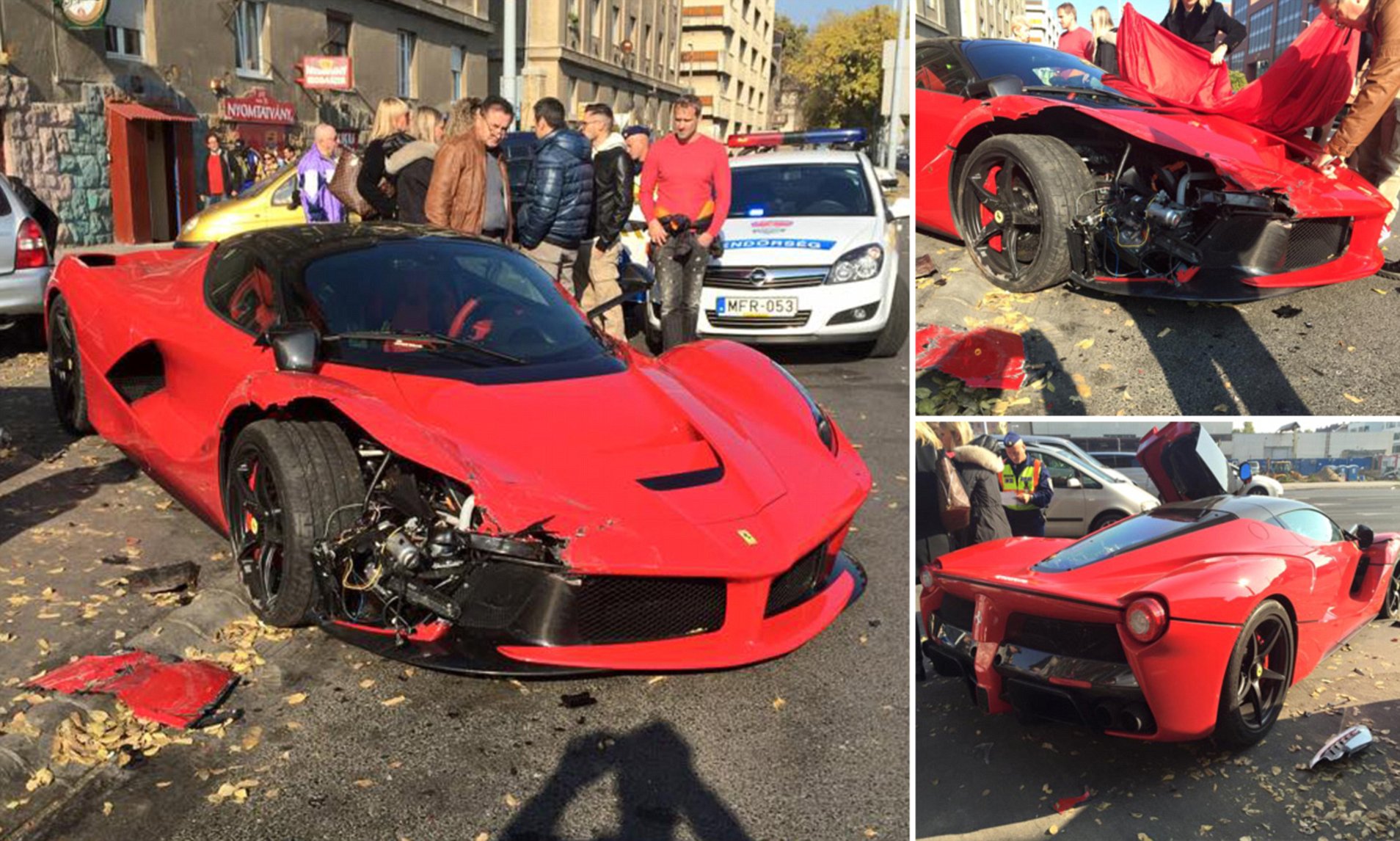 Footage shows LaFerrari crashes in Budapest. Driver's lack of skill to blame