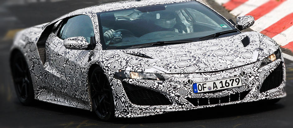 2015 Honda/Acura NSX spotted at Nurburgring hiding production body