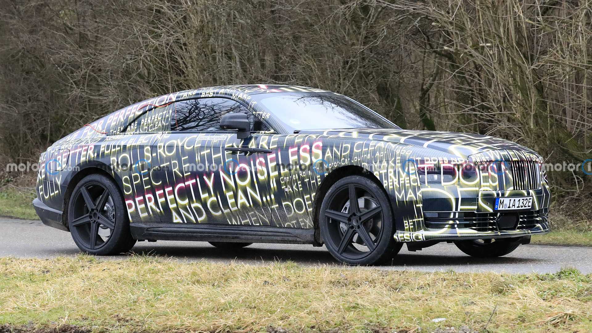 Rolls-Royce Spectre EV Spied In Vibrant Camouflage Wrap