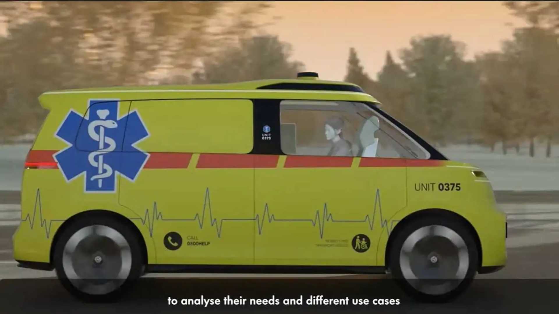 Volkswagen Envisions ID Buzz Autonomous Ambulance for 2025
