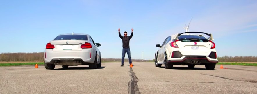 BMW M2 Competition vs Honda Civic Type R in an Unlikely Drag Race