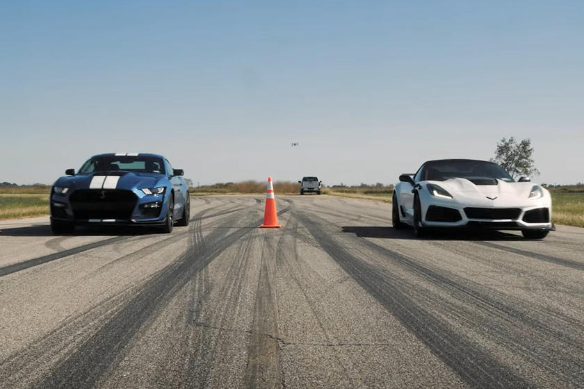Corvette ZR1 Races Mustang Shelby GT500 Corvette ZR1 Races Mustang Shelby GT500 before 1,000-HP Upgrade