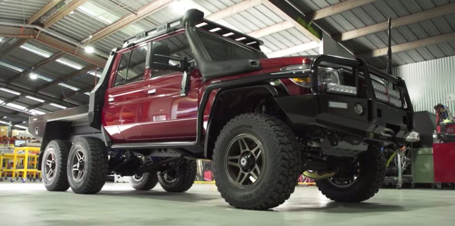 Video: 6x6 Toyota Land Cruiser demonstrates its ridiculousness