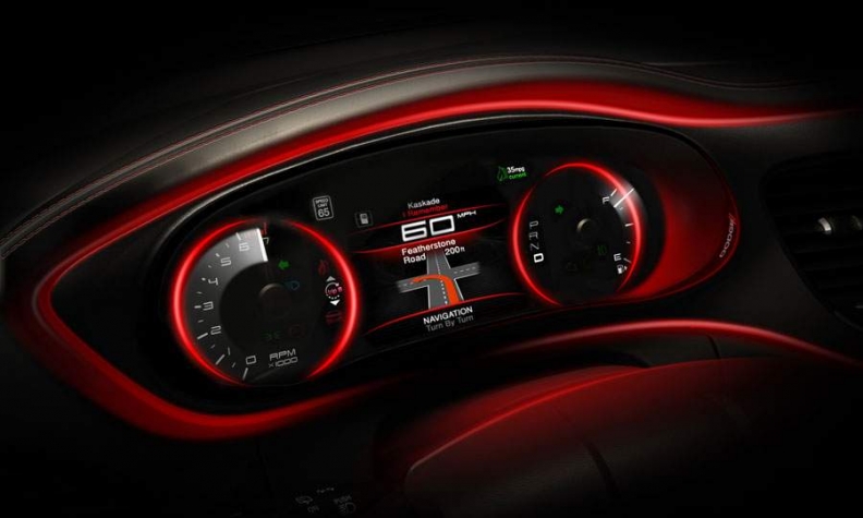 2013 Dodge Dart full dashboard revealed
